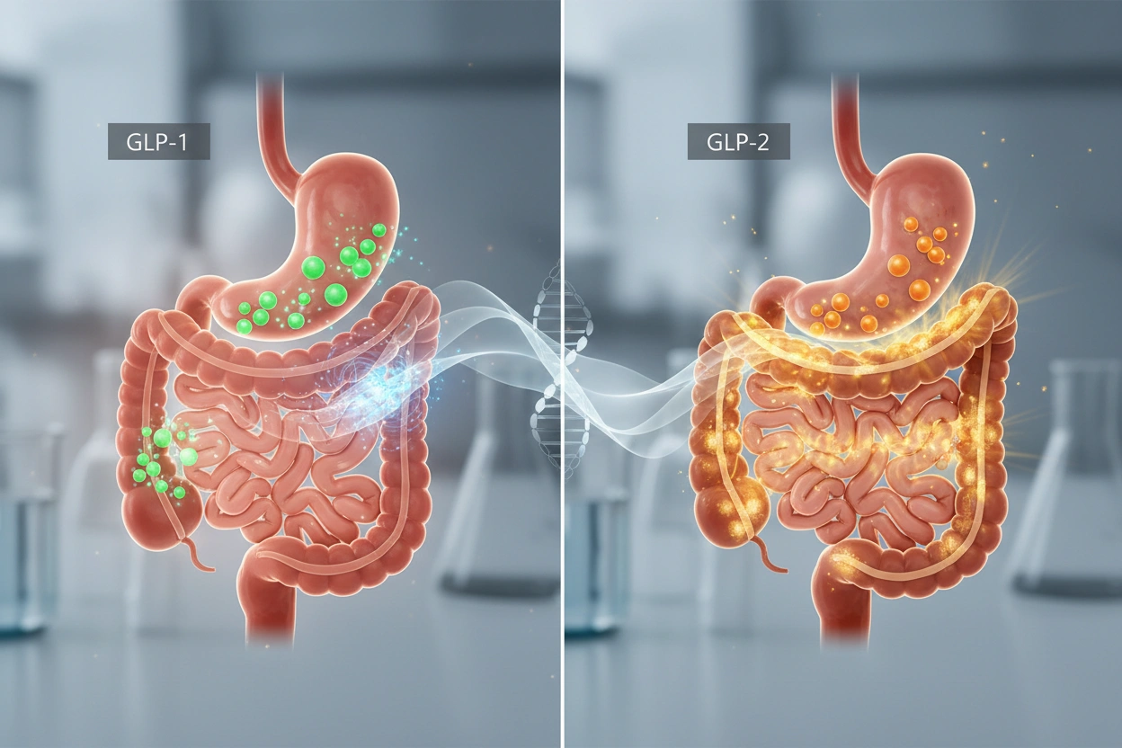 Professional image illustrating The Impact of GLP-1 and GLP-2 on Digestive Health