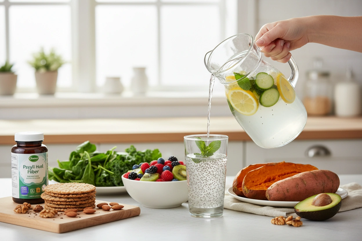 Professional image illustrating Top Dietary Tips to Alleviate Constipation from GLP-1 Drugs