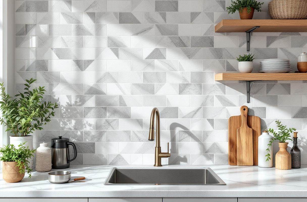 Professional image illustrating 3. Add a Peel-and-Stick Backsplash